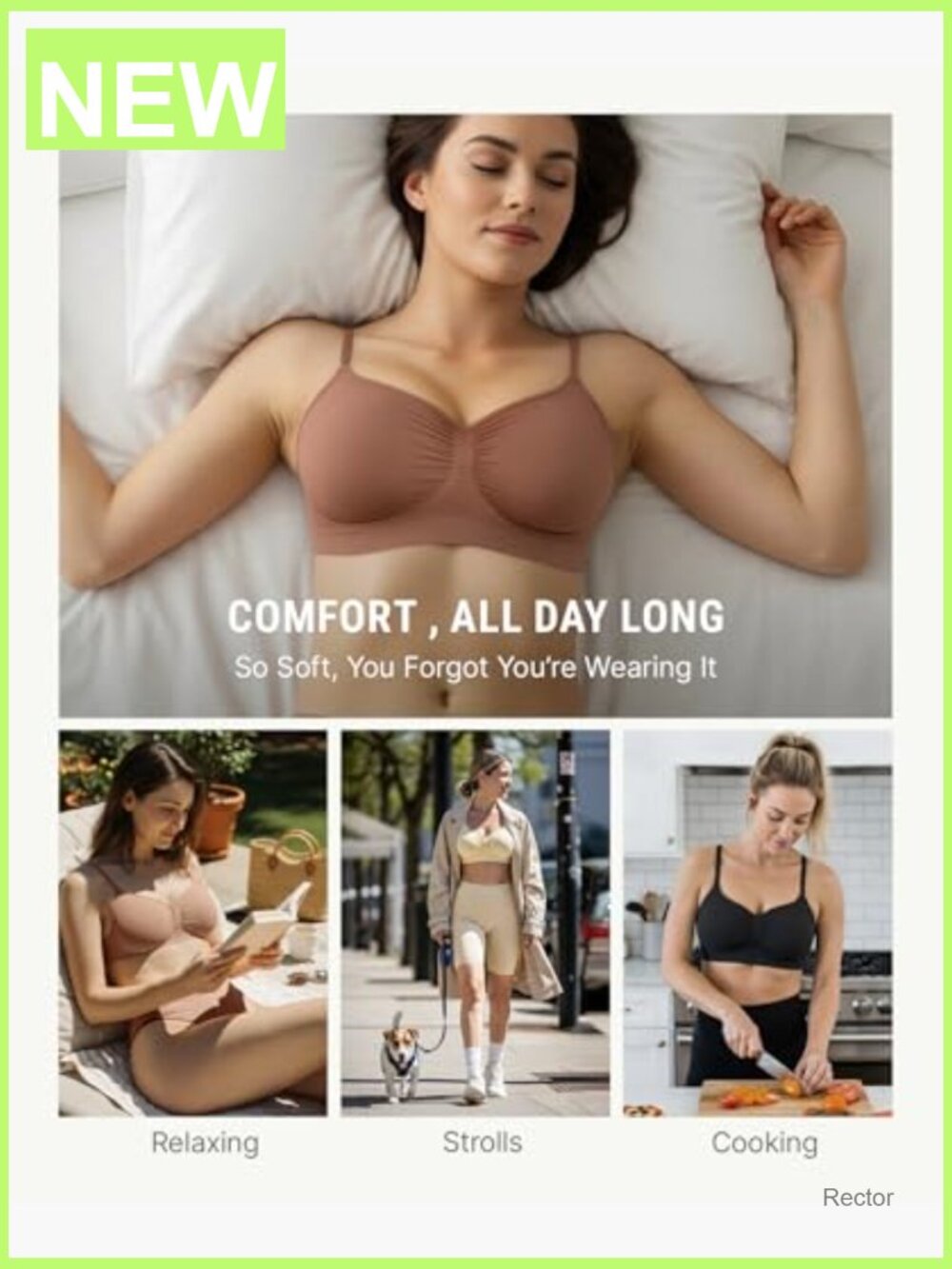Wireless Seamless Everyday Bralette with Natural Support - Picture 4 of 7